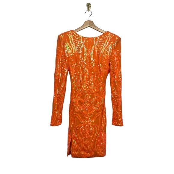 NWOT DRESS THE POPULATION Nathalia Sequin Cocktail Dress S - Picture 3 of 9